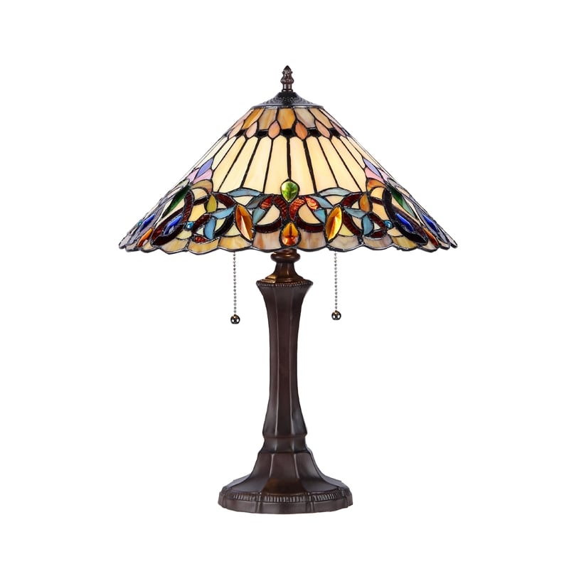 CHLOE Ambrose Tiffany-style 2 Light Victorian Table Lamp 16