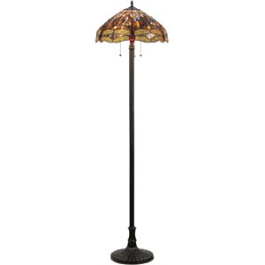 chloe dragan tiffany-style 3 light dragonfly floor lamp 18