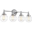 CHLOE Milo Transitional 4 Light Chrome Bath Vanity Fixture 30