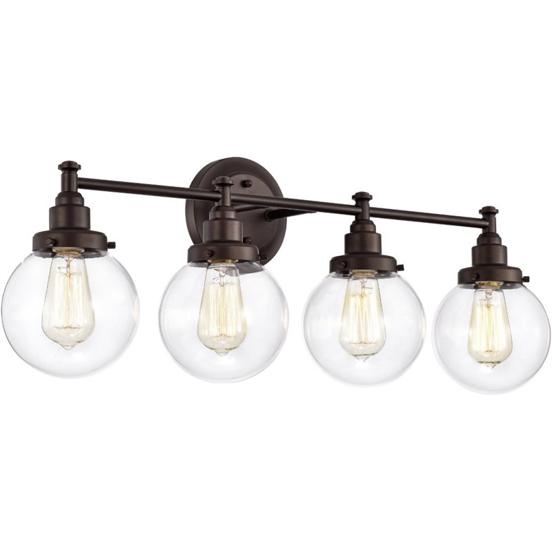 CHLOE Milo Transitional 4 Light Oil Rubbed Bronze Bath Vanity Fixture 30