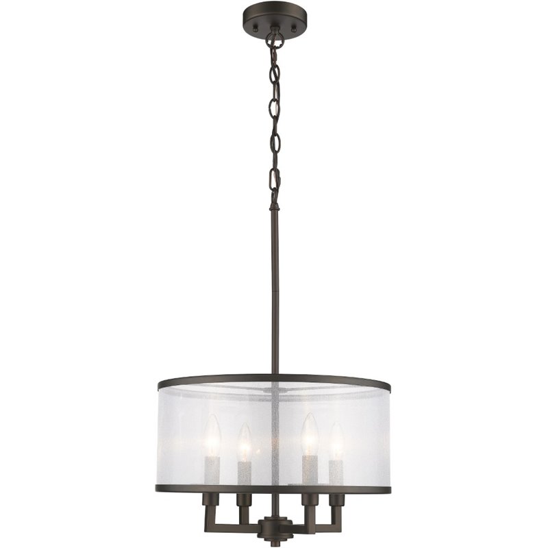 CHLOE Valentina Transitional 4 Light Rubbed Bronze Ceiling Pendant 16