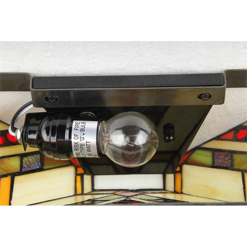 CHLOE Serenity Tiffany-style 1 Light Victorian Wall Sconce 12