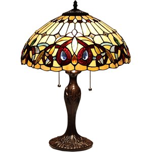 chloe serenity tiffany-style 2 light victorian table lamp 16