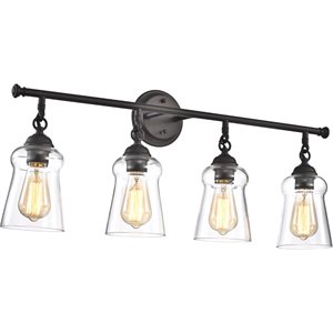 CHLOE Cheryl Contemporary 4 Light Rubbed Bronze Bath Vanity Fixture 30&quot Width