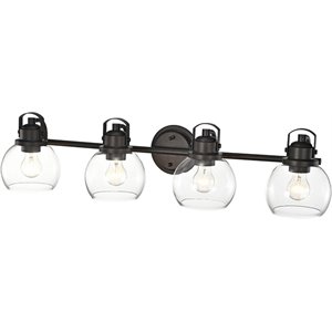 CHLOE Janice Contemporary 4 Light Rubbed Bronze Bath Vanity Fixture 34&quot Width