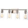 CHLOE Mercy Contemporary 4 Light Brushed Nickel Bath Vanity Fixture 27