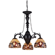 CHLOE Serenity Tiffany-style 3 Light Victorian Mini Chandelier 20.5