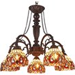 CHLOE Serenity Tiffany-style 5 Light Victorian Large Chandelier 27