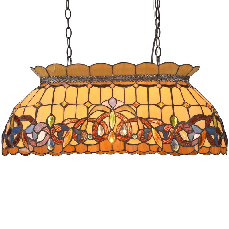 CHLOE Serenity Victorian 3 Light Dark Bronze Island Pendant 28