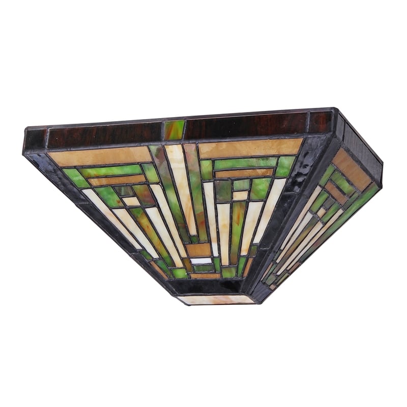 CHLOE Innes Tiffany-style 1 Light Mission Wall Sconce 12