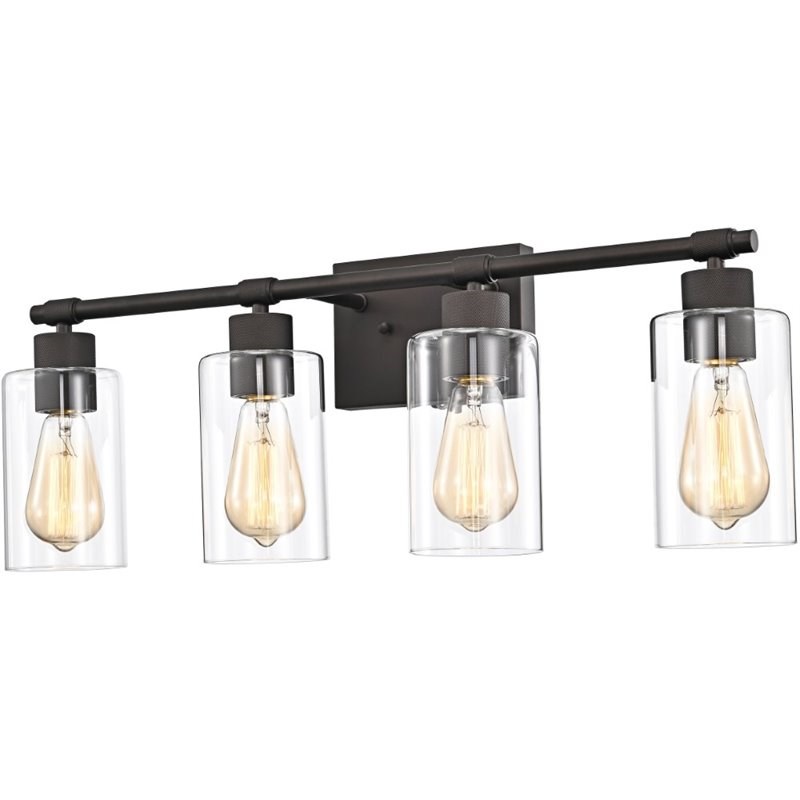 CHLOE Mercy Contemporary 4 Light Rubbed Bronze Bath Vanity Fixture 27