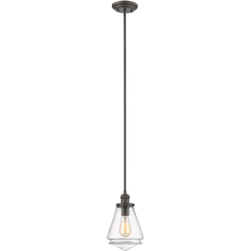 CHLOE Gabriella Transitional 1 Light Rubbed Bronze Ceiling Mini Pendant 7