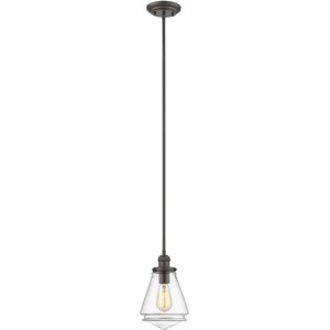 CHLOE Gabriella Transitional 1 Light Rubbed Bronze Ceiling Mini Pendant 7&quot Wide