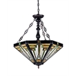 CHLOE Innes Tiffany 3 Light Mission Inverted Ceiling Pendant Fixture 22