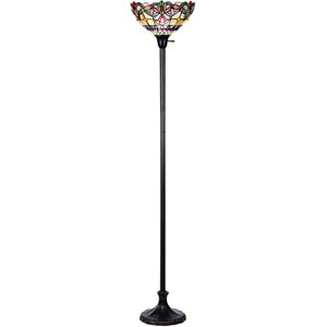 chloe grenville tiffany-style 1 light victorian torchiere floor lamp 14