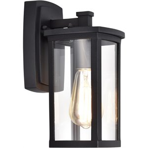 chloe quill transitional 1 light textured black outdoor wall sconce