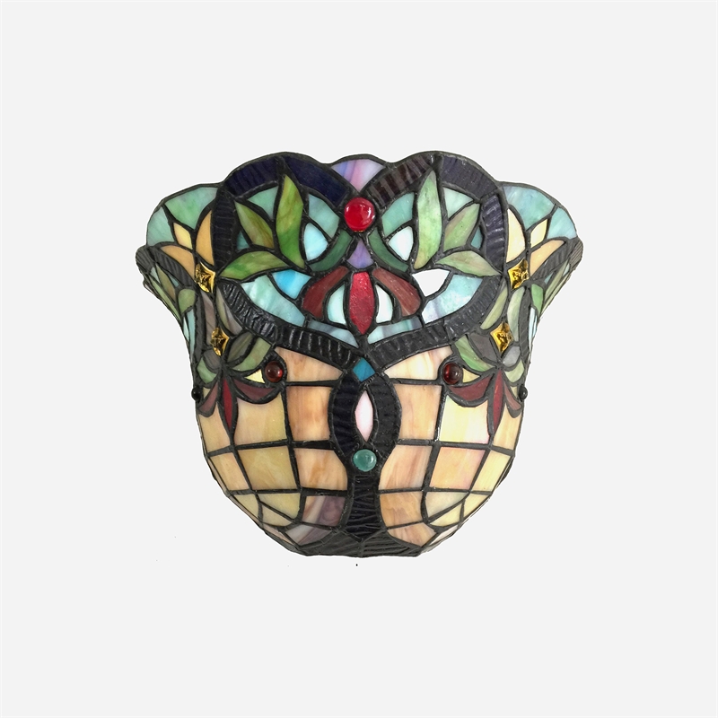CHLOE Bertram Tiffany-style 1 Light Victorian Indoor Wall Sconce 12