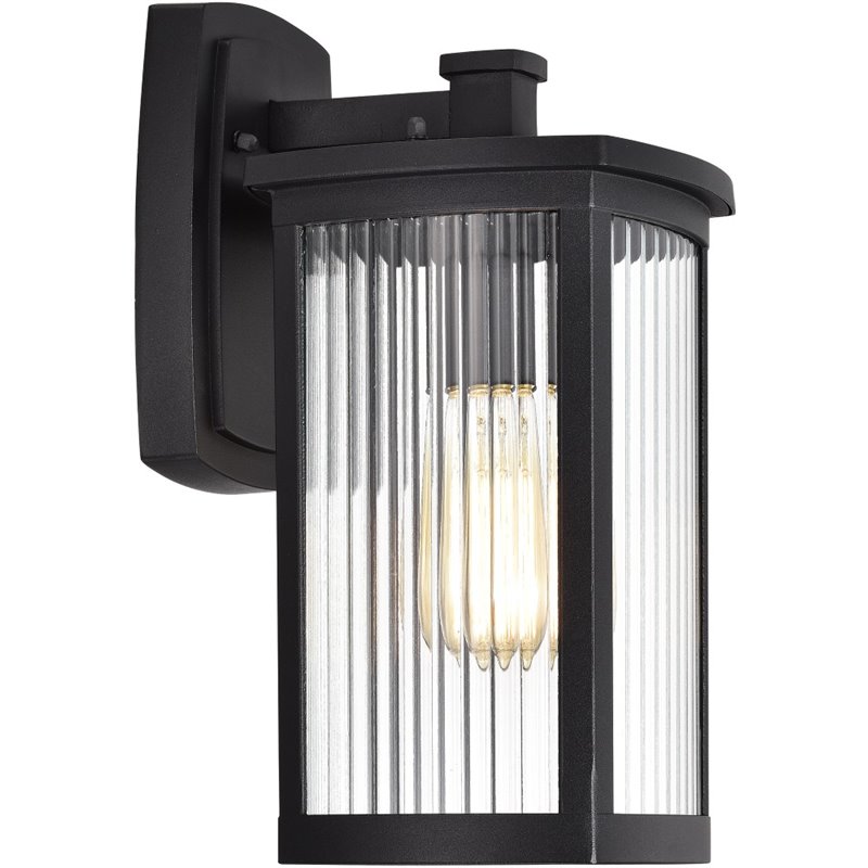 CHLOE Evie Transitional 1 Light Textured Black Outdoor Wall Sconce 14