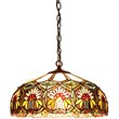 CHLOE Sunny Tiffany-style 2 Light Floral Ceiling Pendant Fixture 18