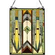 CHLOE Rowan Mission Tiffany-glass Window Panel 24