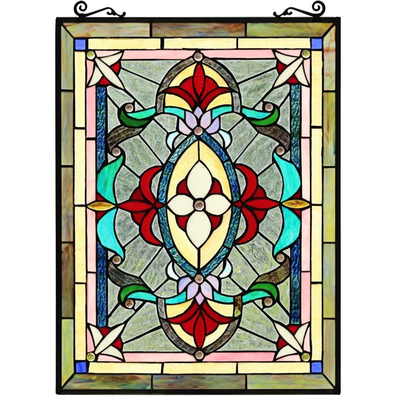 CHLOE Aylee Tiffany-style Victorian Design Window Panel 18