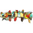 CHLOE Birds On A Vine Tiffany-style Animal Design Window Panel 24