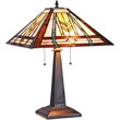 CHLOE Tarben Tiffany-style Victorian 2 Light Table Lamp 16