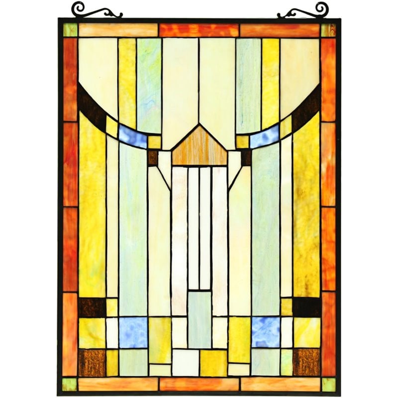CHLOE Kinsey Tiffany-style Misssion Design Window Panel 18