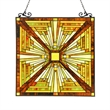 CHLOE Lunden Tiffany-glass Mission Window Panel 24.5x26