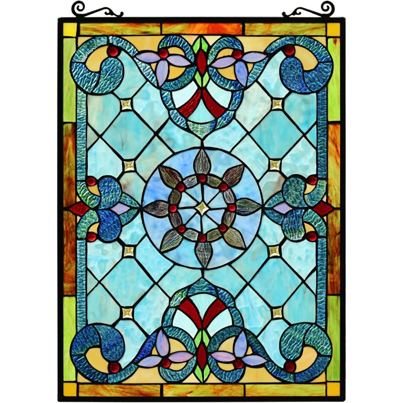 CHLOE Anelisa Tiffany-style Victorian Design Window Panel 18