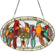 CHLOE Kuno Tiffany-glass Window Panel 23.5x15