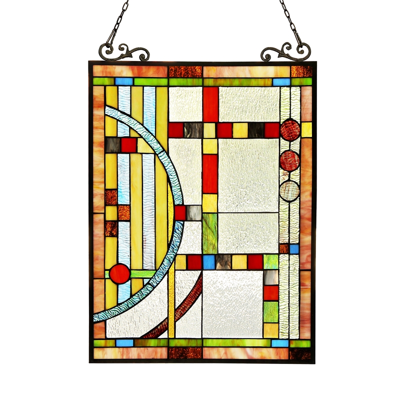 CHLOE Braque Tiffany-glass Window Panel 17.5x25