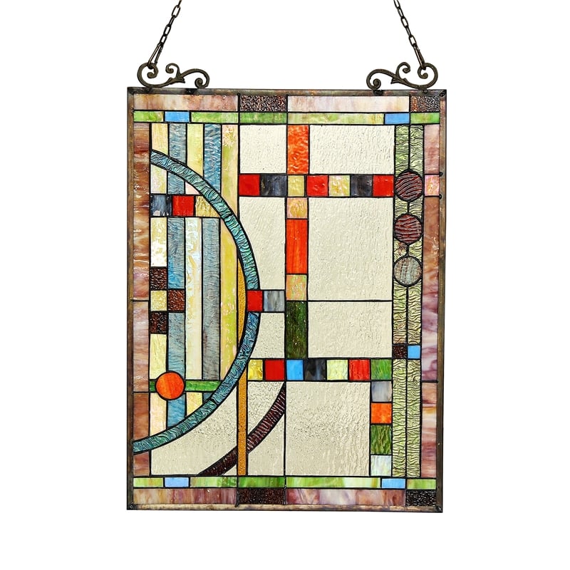 CHLOE Braque Tiffany-glass Window Panel 17.5x25