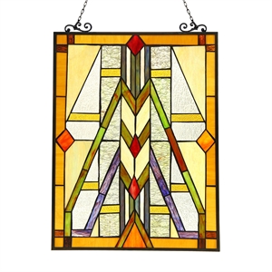 CHLOE Menahem Tiffany-glass Window Panel 17.5x25