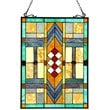 CHLOE Mathias Tiffany-glass Window Panel 17.5x25