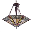 CHLOE Evelyn Tiffany-style 3 light Ceiling Pendant 24