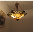 CHLOE Evelyn Tiffany-style 3 light Ceiling Pendant 24