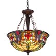 CHLOE Riley Tiffany 3 Light Victorian Inverted Ceiling Pendant Fixture 22