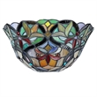 CHLOE Fern Tiffany-style 1 Light Victorian Indoor Wall Sconce 12