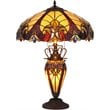 CHLOE Adia Tiffany-style 3 Light Victorian Double Lit Table Lamp 18