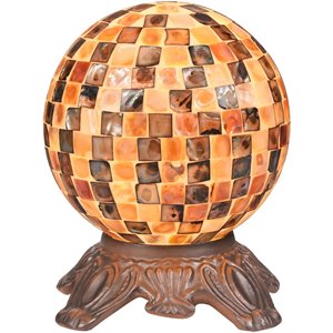 CHLOE Shelley Mosaic 1 Light Dark Bronze Accent Lamp 8&quot Wide