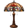 CHLOE Jude Tiffany-style Dark Bronze 2 Light Victorian Table Lamp 16