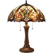CHLOE Lennon Tiffany-style Dark Bronze 2 Light Victorian Table Lamp 16