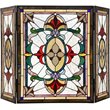 CHLOE Aylee Tiffany-style 3pcs Folding Victorian Fireplace Screen 44