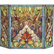 CHLOE Anisoptera Purity Tiffany-glass Folding Dragonfly Fireplace Screen 44