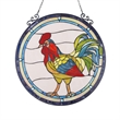CHLOE Rodney Tiffany-glass Rooster Window Panel 24