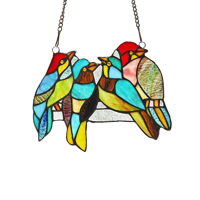 CHLOE Polly Tiffany-glass Window Panel 10