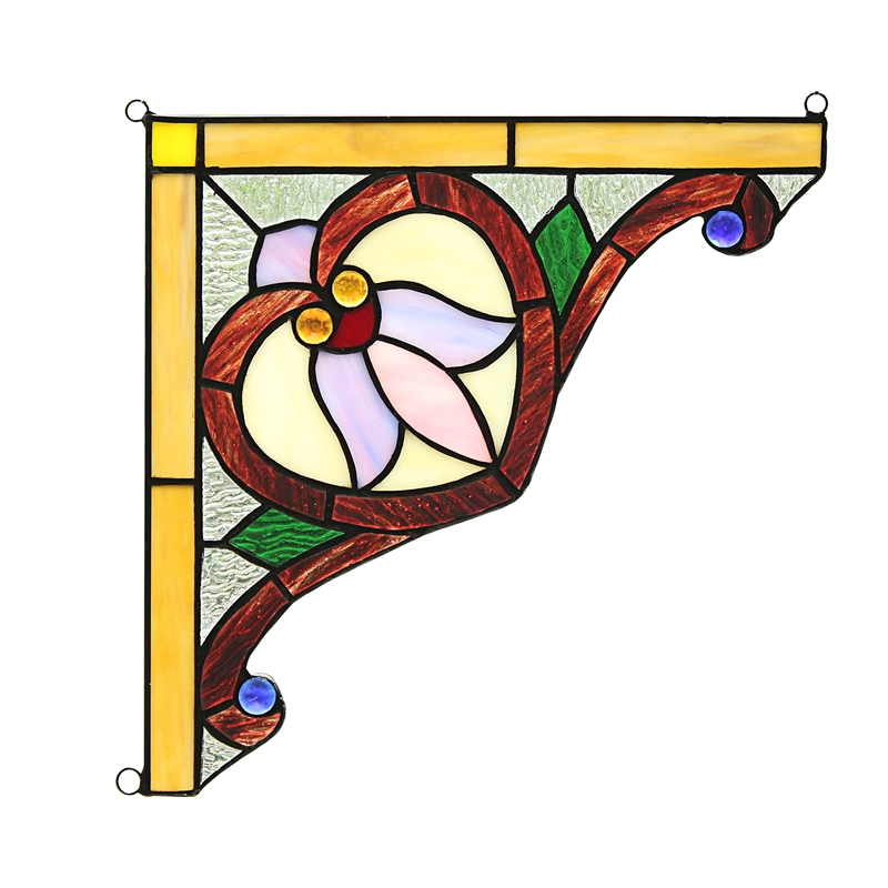 CHLOE Aristella Victorian Tiffany-glass Window Panel 10