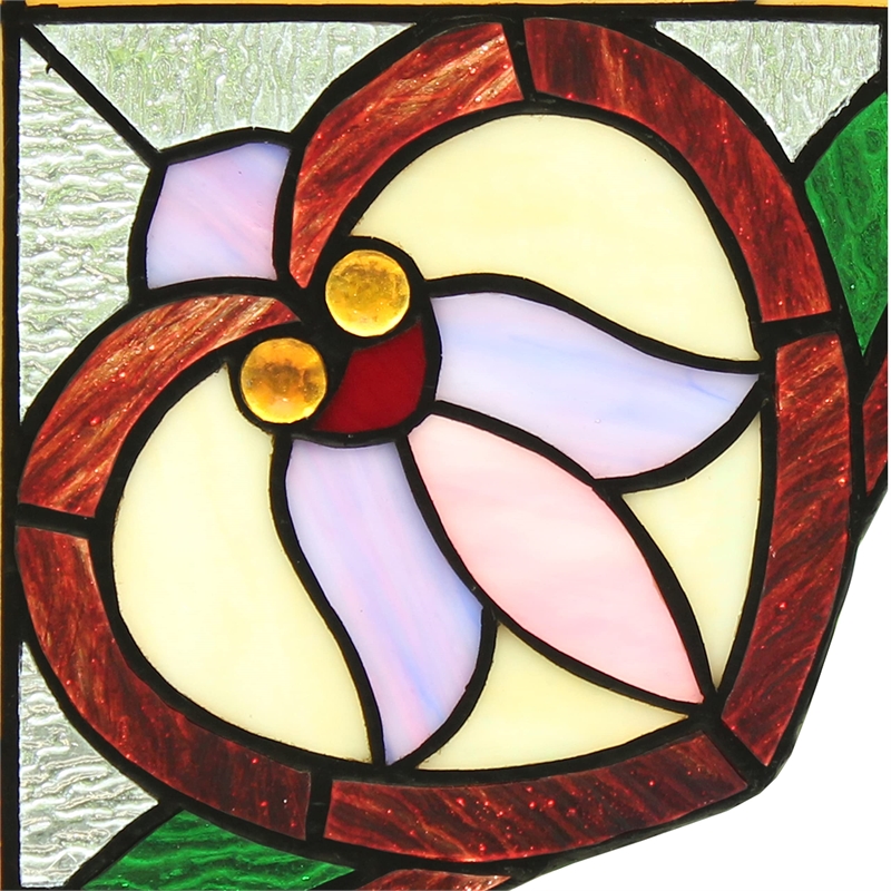 CHLOE Aristella Victorian Tiffany-glass Window Panel 10