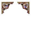CHLOE Aristella Victorian Tiffany-glass Window Panel 10